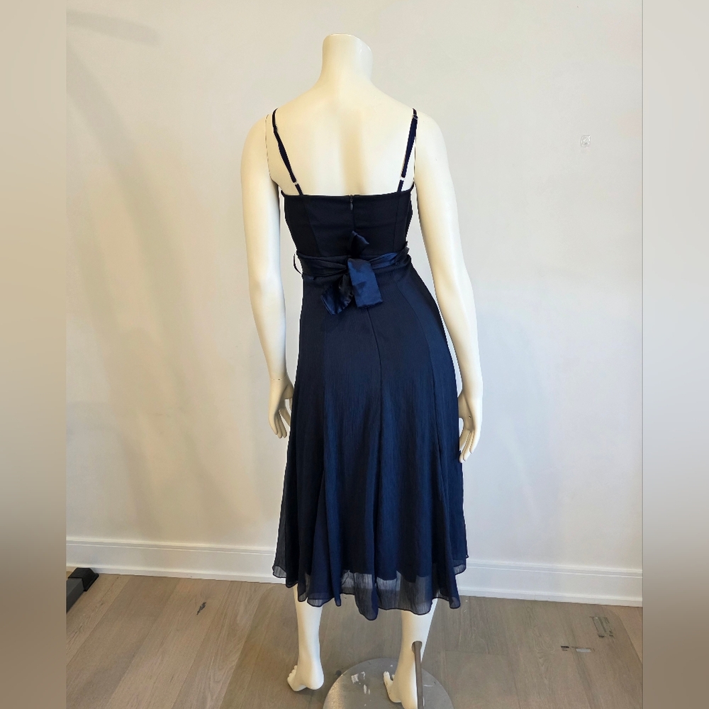 Rinascimento Navy Blue Midi Dress Assymetrical S - Picture 9 of 14